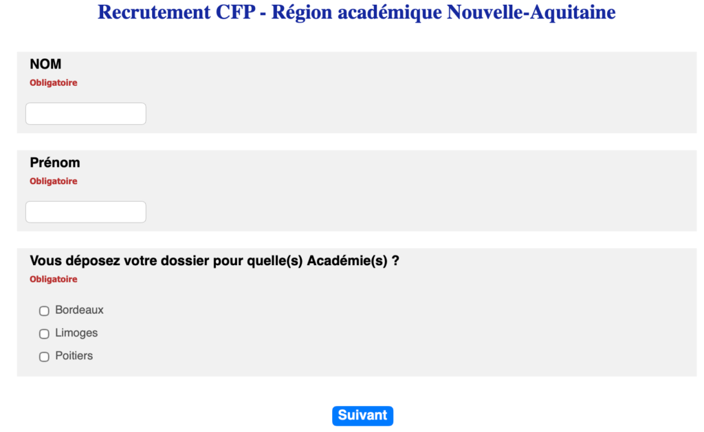 Illustration du formulaire d'inscription