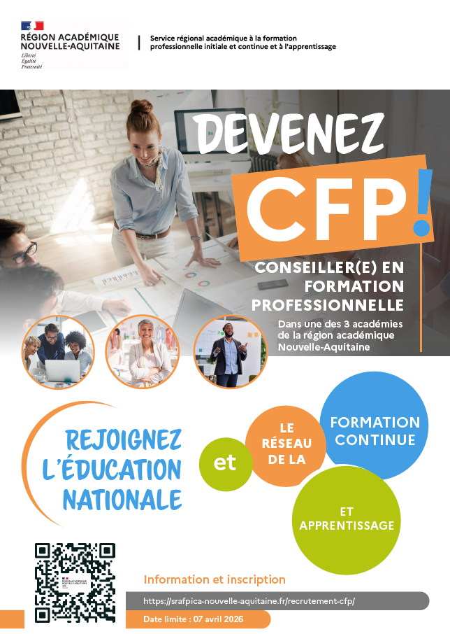 Recrutement de conseillers en formation professionnelle